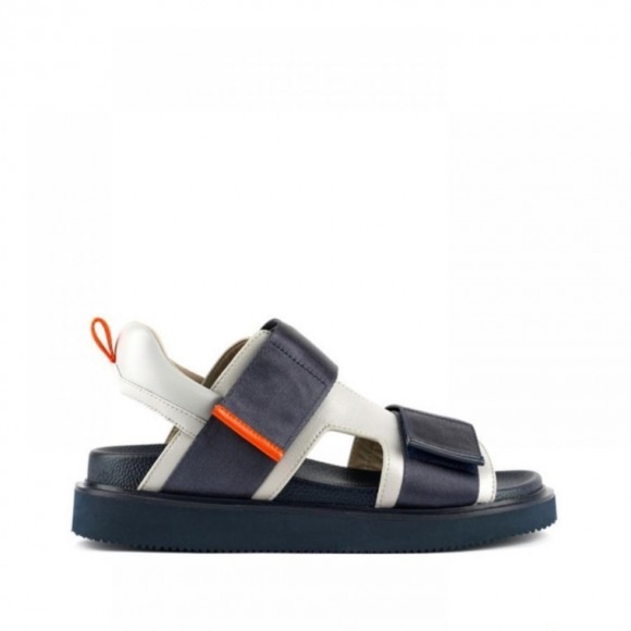 United Nude Men\'s Sandals Brand New (Geo Sandal Men\'s) Blue, grey with orange. main image 7